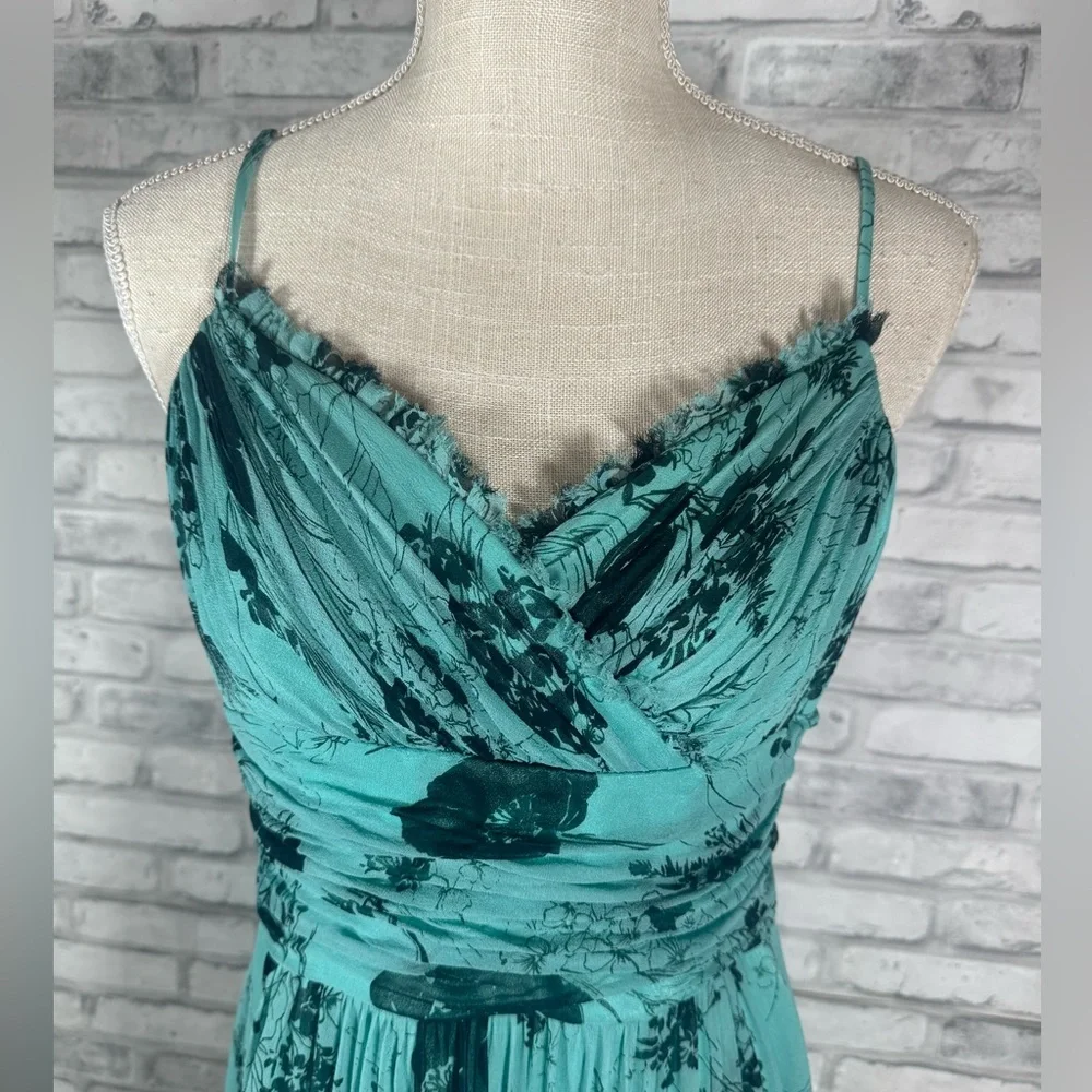 Laundry Shelli Segal Silk Blue Floral Spring Dress - Picture 2 of 13